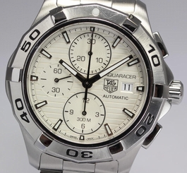 Pre-Owned TAG HEUER Aquaracer Automatic Silver Men's Watch CAP2111.BA0833, ML 760643138378