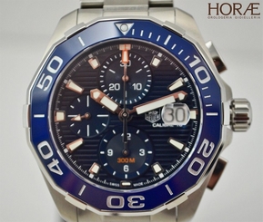 Tag Heuer Men's Aquaracer 300m CERAMIC Chrono Automatic Blue dial CAY211B.BA0927