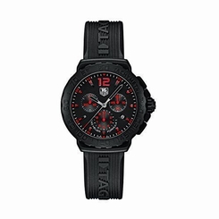 Tag Heuer Formula 1 Chronograph Black Dial Black Rubber Mens Watch CAU111A.FT602 683498408482