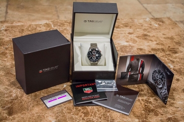 Tag Heuer Carrera Chronograph Tachymeter Black Dial Steel Cal16 CV2A10.BA0796 7612533040335