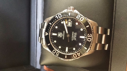 Tag Heuer Aquaracer Calibre 5 Automatic Watch 41mm Black Watch WAN2110 RAM8249