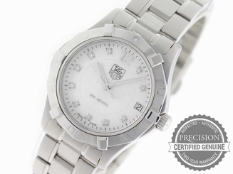 TAG HEUER AQUARACER WAF1312 LADIES' QUARTZ MOP DIAMOND DIAL 32MM WAF1312.BA0817 7612533041967