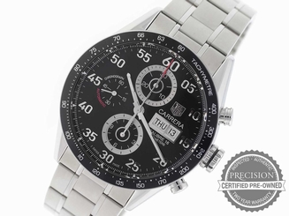  TAG HEUER CARRERA AUTOMATIC CHRONOGRAPH DAY-DATE 43MM BLACK DIAL CV2A10.BA0796