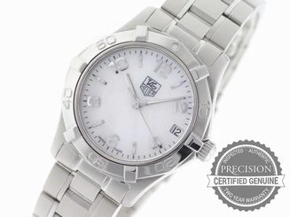 TAG HEUER AQUARACER WAF1311 LADIES' QUARTZ MOP ARABIC DIAL 32MM WAF1311.BA0817