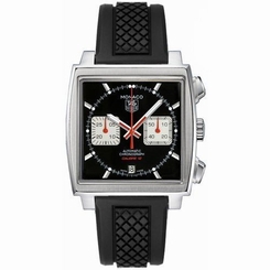 TAG Heuer Men's CAW2114FT6021 Monaco Black Dial Watch