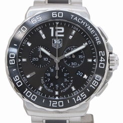 Pre-Owned Tag Heuer Formula 1 Chrono SS Black Dial Men's Wristwatch CAU1115, MR