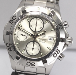 Pre-Owned TAG HEUER Aquaracer Automatic Silver Men Wristwatch CAF2111.BA0809, ML