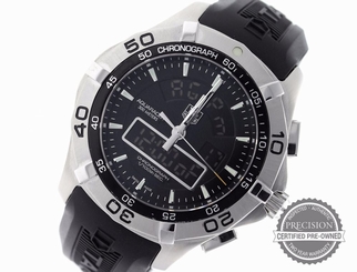 TAG HEUER AQUARACER 2000 CAF1010 QUARTZ CHRONOTIMER 43MM RUBBER CAF1010.FT8011