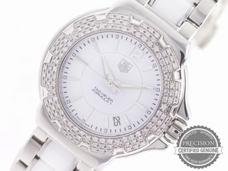 TAG HEUER FORMULA ONE F1 LADIES QUARTZ WHITE DIAL DIAMOND CERAMIC WAH1215.BA0861 760643133977