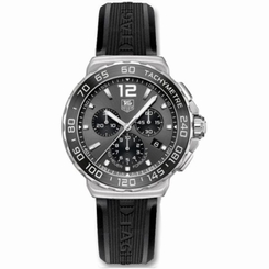 Tag Heuer CAU1115.FT6024 Mens Black Dial Analog Quartz Watch with Rubber Strap 639767605786