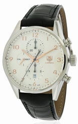 Tag Heuer Carrera Leather Automatic Chronograph Mens Watch CAR2012.FC6235