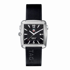 Tag Heuer WAE1111.FT6004 Mens Black Dial Analog Quartz Watch with Silicone Strap 760643093837
