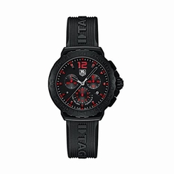 Tag Heuer CAU111A.FT6024 Mens Black Dial Analog Quartz Watch with Rubber Strap 683498408482