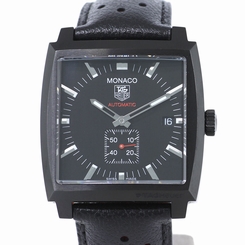 Pre-Owned Tag Heuer Monaco SS Black Dial Men's Automatic Wristwatch WW2119, MR
