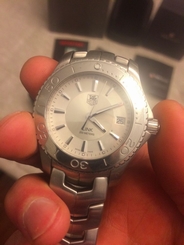 Men's Tag Heuer Link Watch WJ1111 Stainless Steel+Box+Pillow+Paperwork+Bag