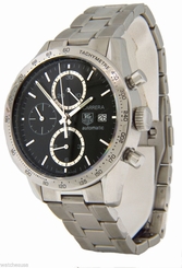 Tag Heuer Men's Carrera Automatic Chrono Black Dial Watch CV2016-0 Calibre 16