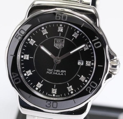  Pre-Owned TAG HEUER Formula 1 12P Diamonds Black Women's Wristwatch WAH1314, ML