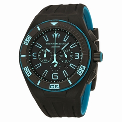 New Mens Technomarine Night Vision 112003 Black Blue Military Sport Watch 1665945147648
