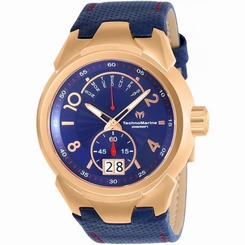 TECHNOMARINE MEN'S SEA DREAM 48MM BLUE LEATHER BAND QUARTZ WATCH TM-716002