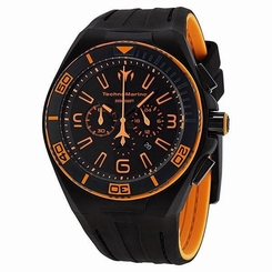 New Mens TechnoMarine 112005OR Night Vision II Chronograph Black PVD Strap Watch