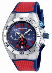 Technomarine Unisex TM-115016 Cruise California Quartz Chronograph Blue, Red