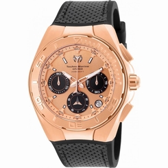 TECHNOMARINE MEN'S CRUISE 45MM LEATHER BAND STEEL CASE QUARTZ WATCH TM-115346