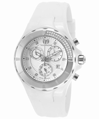 TechnoMarine TE-110031 Women's Diamond Cruise Chrono White Silicone and Dial