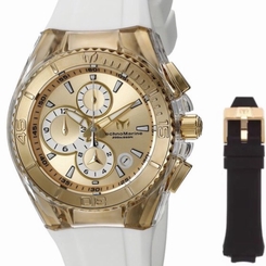 Technomarine TM-115311 Unisex Cruise Star 40mm Gold Dial Watch with Bonus Strap