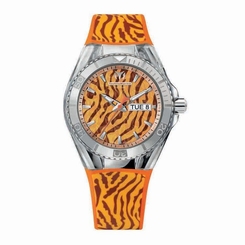 TechnoMarine 114017 Womens Cruise Monogram Jungle Analog Display Quartz Orange W