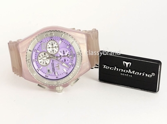 Technomarine 108008 Cruise Magnum Quartz Chronograph Women's Watch, Lilac Dial