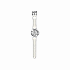 TECHNOMARINE UNISEX 40MM SILICONE BAND STEEL CASE SWISS QUARTZ WATCH 115017