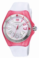 Ladies TechnoMarine Cruise White Silicone Band Pink Cover Watch TM-115225