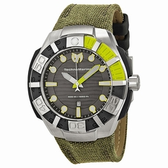 Technomarine 512002 Mens Grey Dial Analog Quartz Watch with Silicone Strap