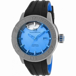 TECHNOMARINE MEN'S REEF 48MM BLACK SILICONE BAND AUTOMATIC WATCH TM-516006