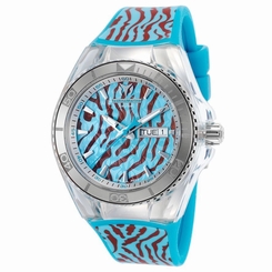 TechnoMarine 114018 Womens Cruise Monogram Jungle Analog Display Quartz Blue Wat