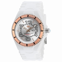 TECHNOMARINE MEN'S TECHNOMARINE WHITE SILICONE BAND SWISS QUARTZ WATCH 115145