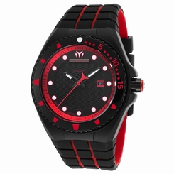Technomarine Cruise TM-112038 Mens Black Dial Quartz Watch with Silicone Strap