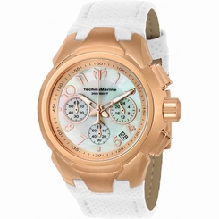 TECHNOMARINE WOMEN'S SEA DREAM 42MM WHITE LEATHER BAND QUARTZ WATCH TM-715036