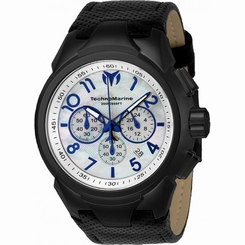 TECHNOMARINE MEN'S SEA DREAM 48MM BLACK LEATHER BAND QUARTZ WATCH TM-715027