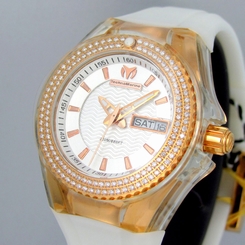New TECHNOMARINE Cruise 110041 Original Star Silver Dial Diamond Ladies WatchG