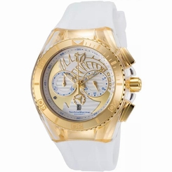 TECHNOMARINE UNISEX 40MM WHITE SILICONE BAND STEEL CASE QUARTZ WATCH 115002