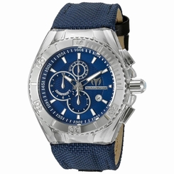 TECHNOMARINE MEN'S CRUISE 45MM NYLON BAND STEEL CASE QUARTZ WATCH TM-115174