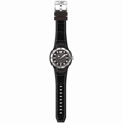TECHNOMARINE MEN'S TECHNOMARINE BLACK SILICONE BAND SWISS QUARTZ WATCH 515006
