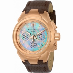 TECHNOMARINE WOMEN'S SEA DREAM 42MM BROWN LEATHER BAND QUARTZ WATCH TM-715037