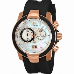 TECHNOMARINE MEN'S UF6 45MM SILICONE BAND STEEL CASE QUARTZ WATCH TM-615010