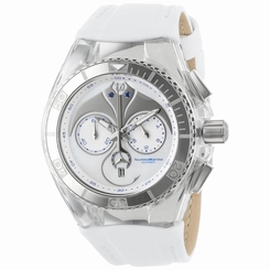 TECHNOMARINE UNISEX 40MM WHITE SILICONE BAND STEEL CASE QUARTZ WATCH 115068