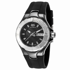 Technomarine Cruise TM-110026 Womens Black Dial Watch with Silicone Strap