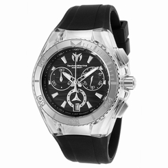 Technomarine Cruise TM-115051 Womens Black Dial Watch with Silicone Strap