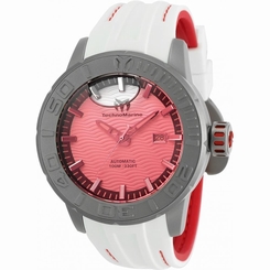 TECHNOMARINE MEN'S REEF 48MM WHITE SILICONE BAND AUTOMATIC WATCH TM-516007