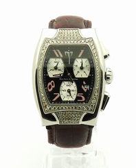 TECHNOMARINE WOMAN'S DIAMOND CHRONOGRAPH ALLIGATOR STRAP WATCH 2500.00